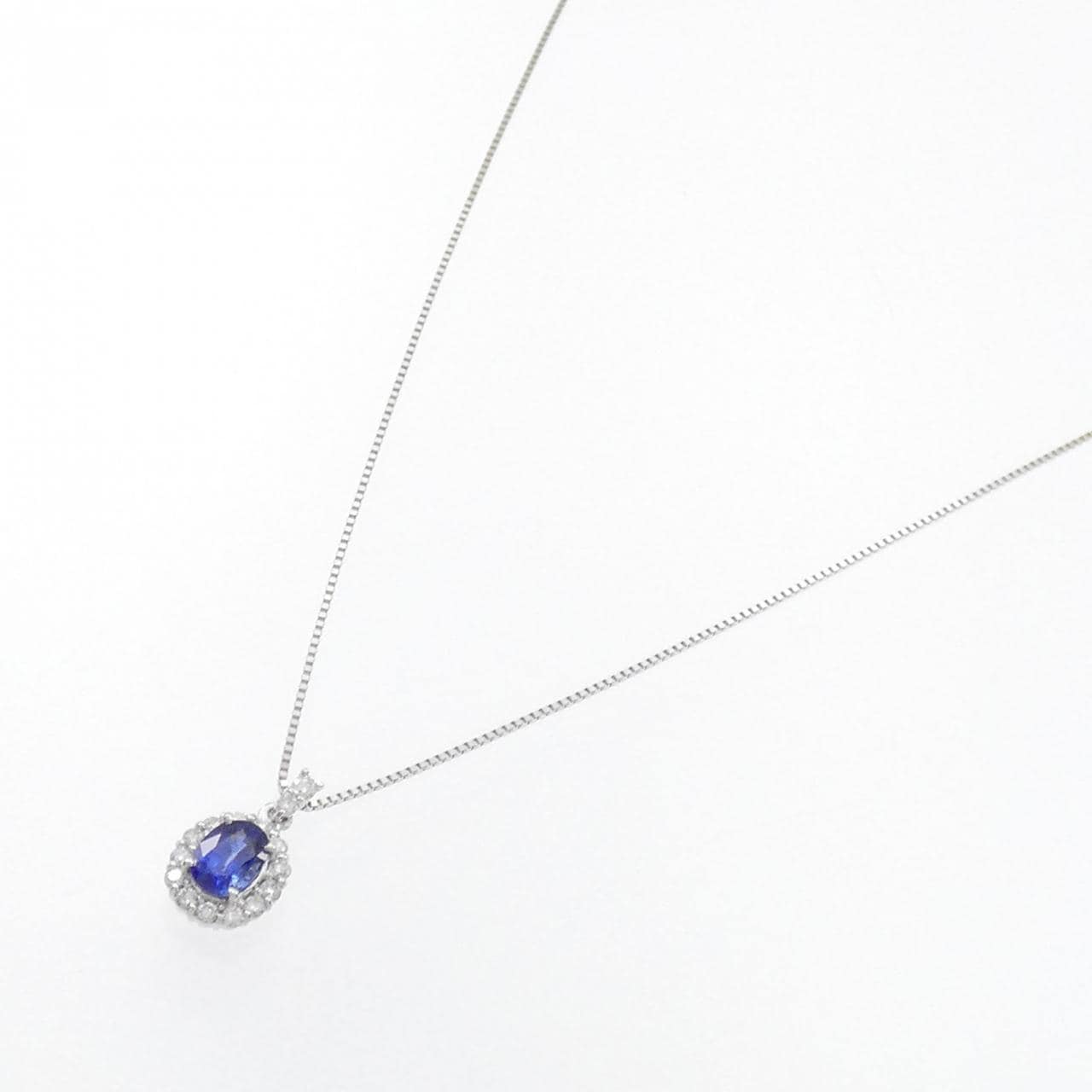 [BRAND NEW] PT Sapphire Necklace 0.45CT