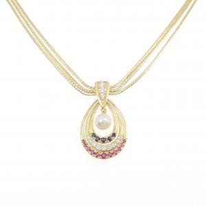 ミキモト カラーストーン ネックレス