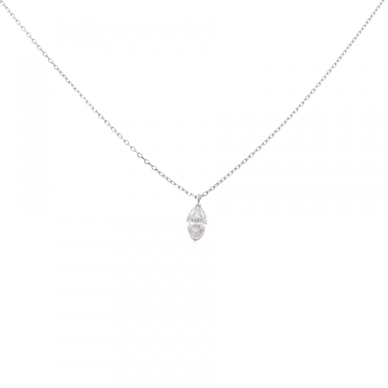 PT900/PT850 ダイヤモンド ネックレス 0.409CT D IF マーキスカット