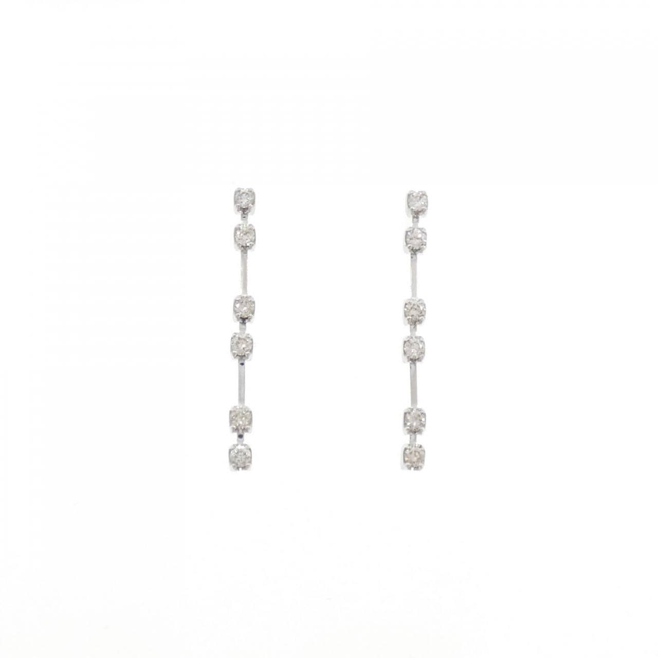 K18WG ダイヤモンド ピアス 0.24CT