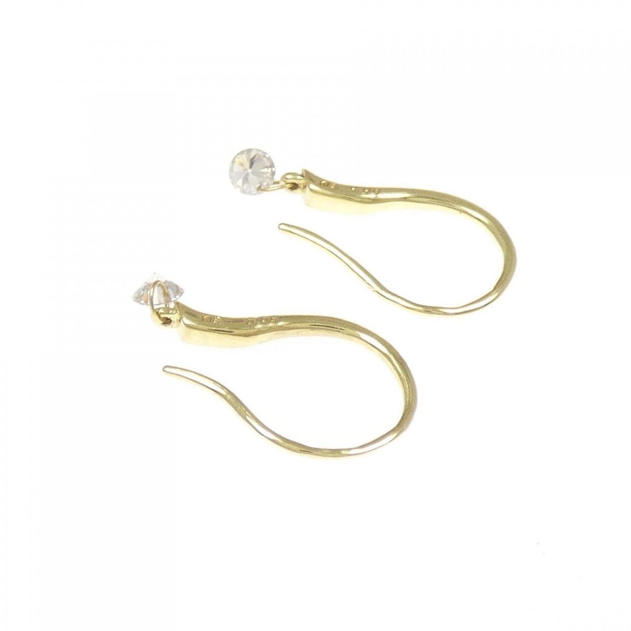 K18YG ダイヤモンド ピアス 0.16CT