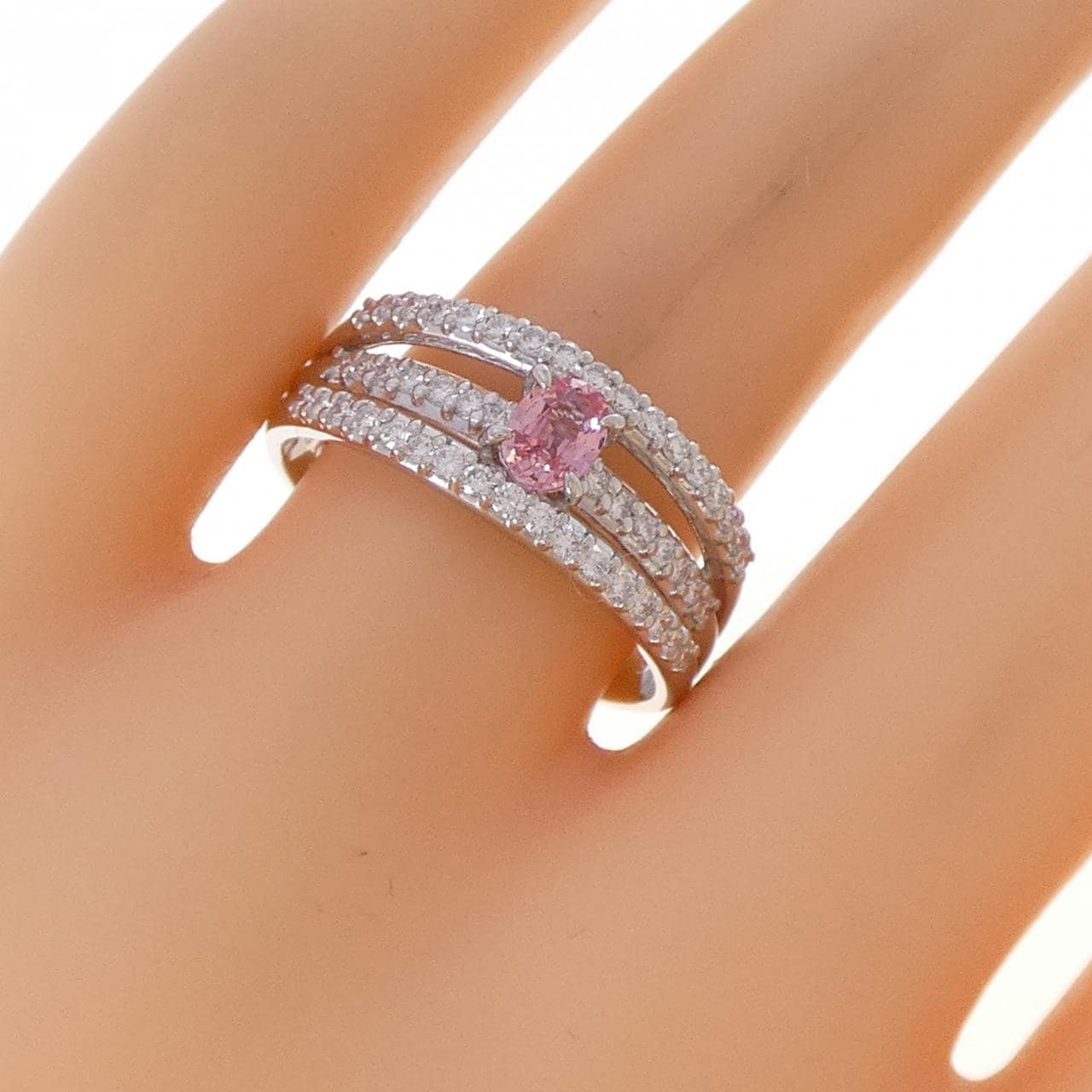 PT900 パパラチアサファイヤ リング 0.313CT