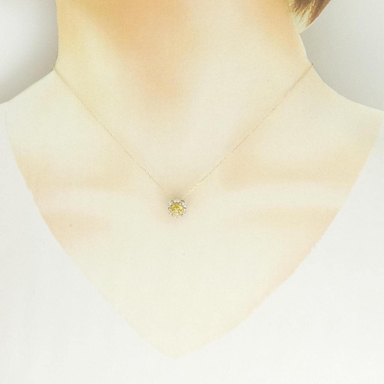 K18YG/K18WG ダイヤモンド ネックレス 0.27CT
