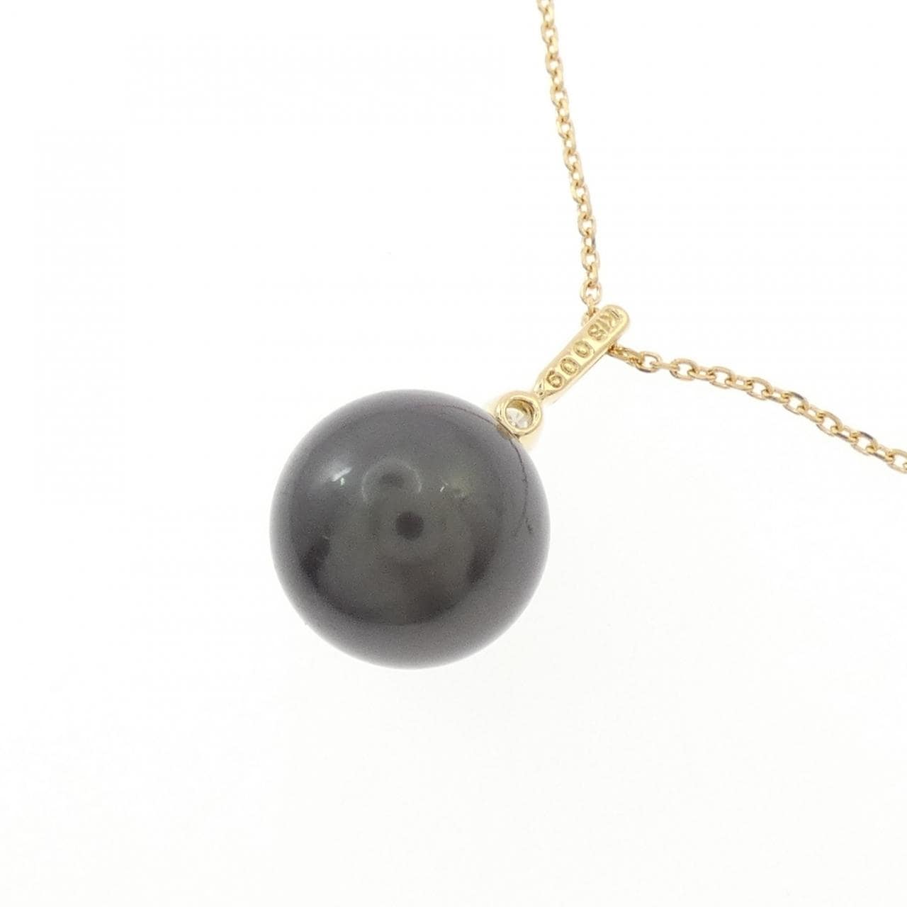 K18YG 黒蝶パール ネックレス 11.0mm