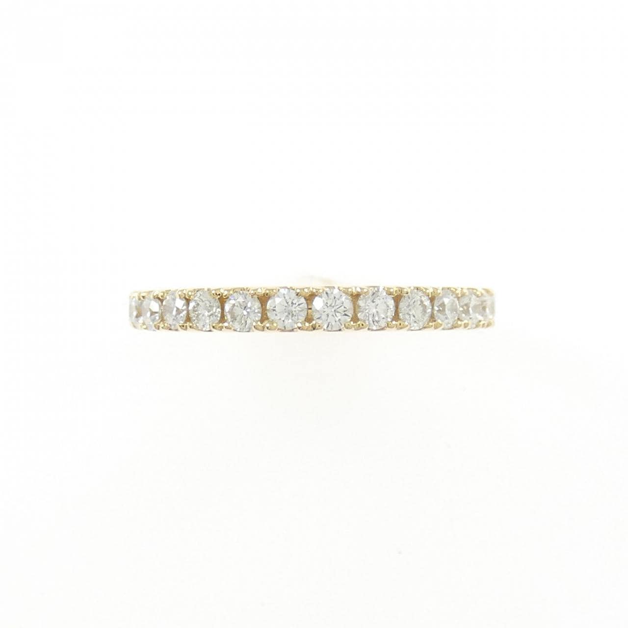 K18YG ハーフエタニティ ダイヤモンド リング 0.34CT