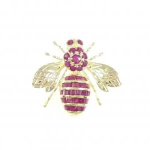 585YG ルビー ブローチ