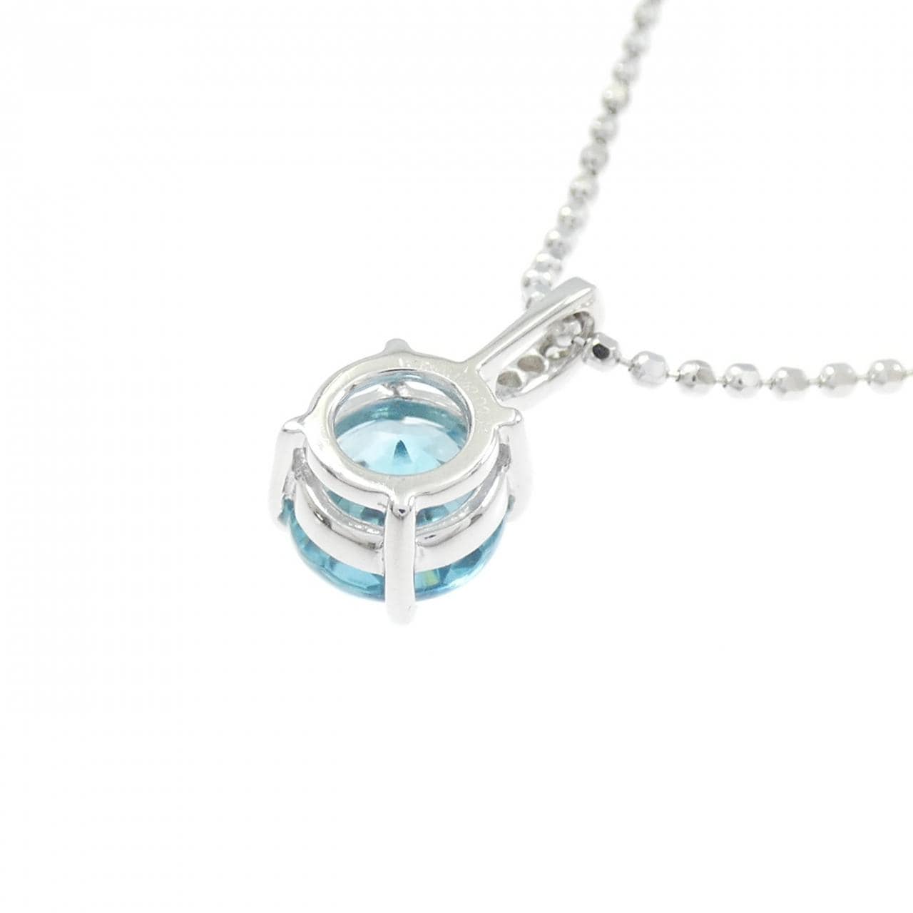 K18WG/750WG Zircon Necklace 1.40CT