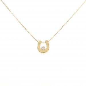 K18YG ホースシュー ダイヤモンド ネックレス 0.07CT