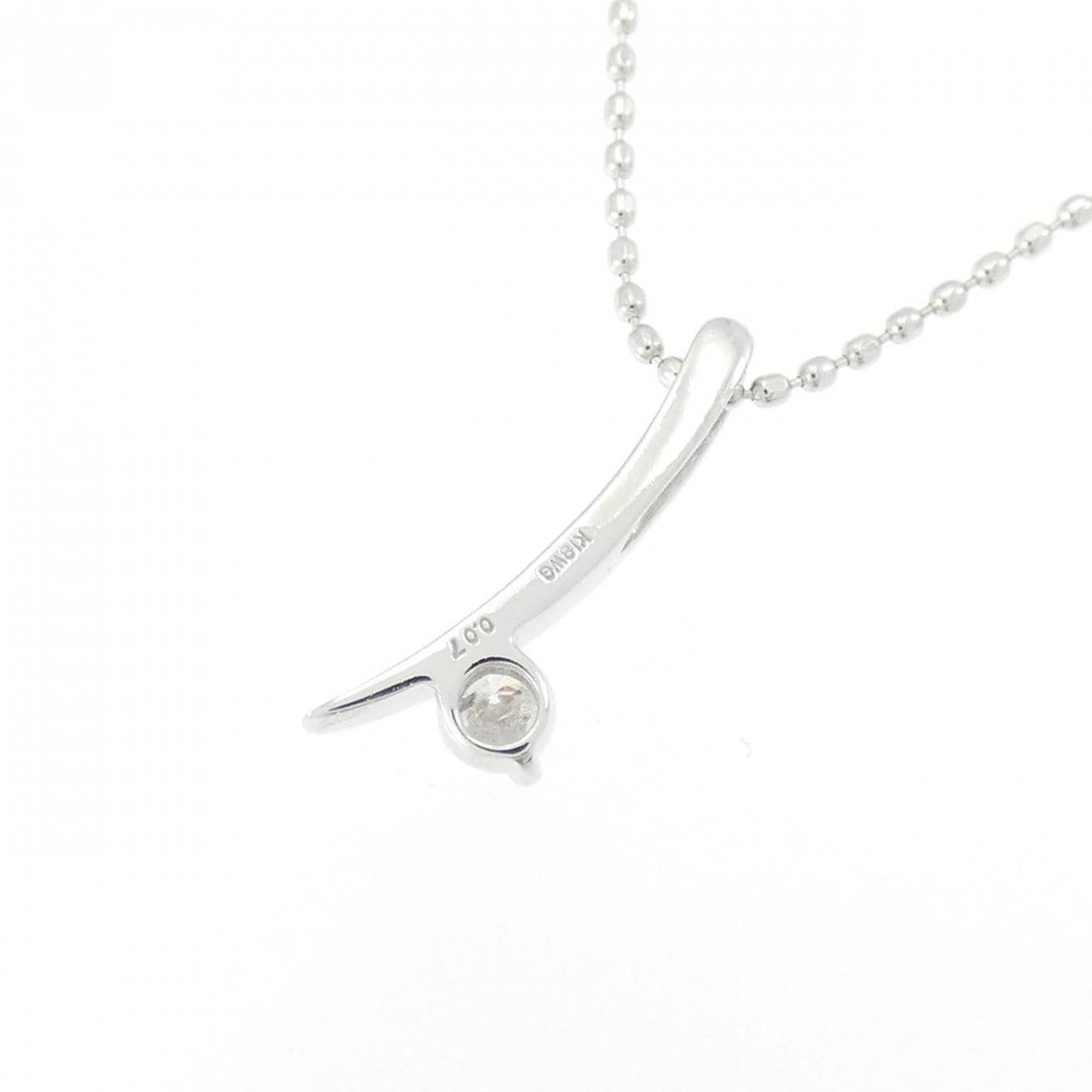 K18WG ダイヤモンド ネックレス 0.07CT