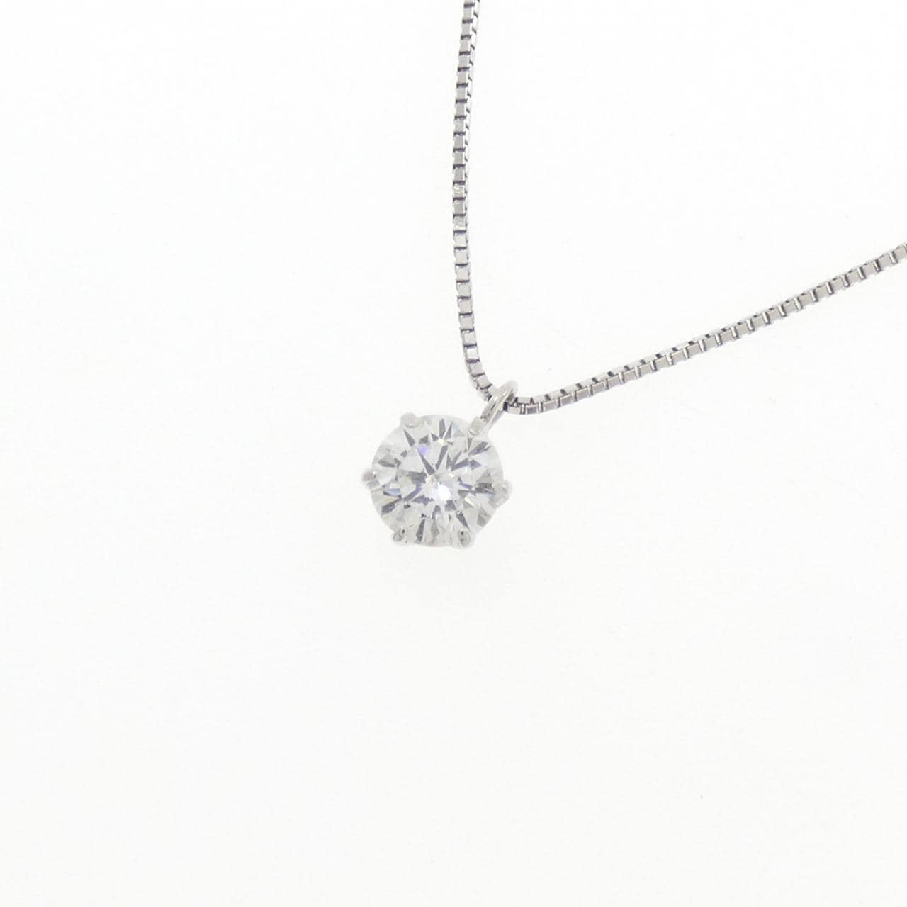 PT900/PT850 ソリティア ダイヤモンド ネックレス 0.308CT