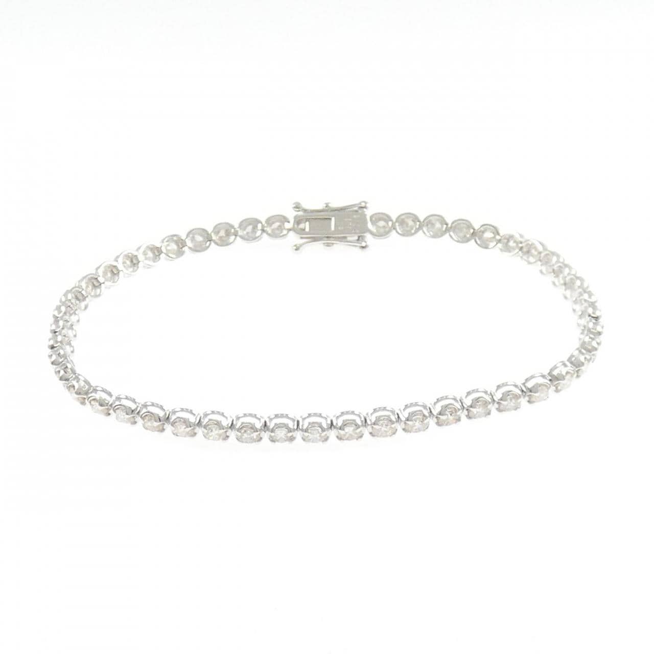 K18WG ダイヤモンド ブレスレット 3.00CT