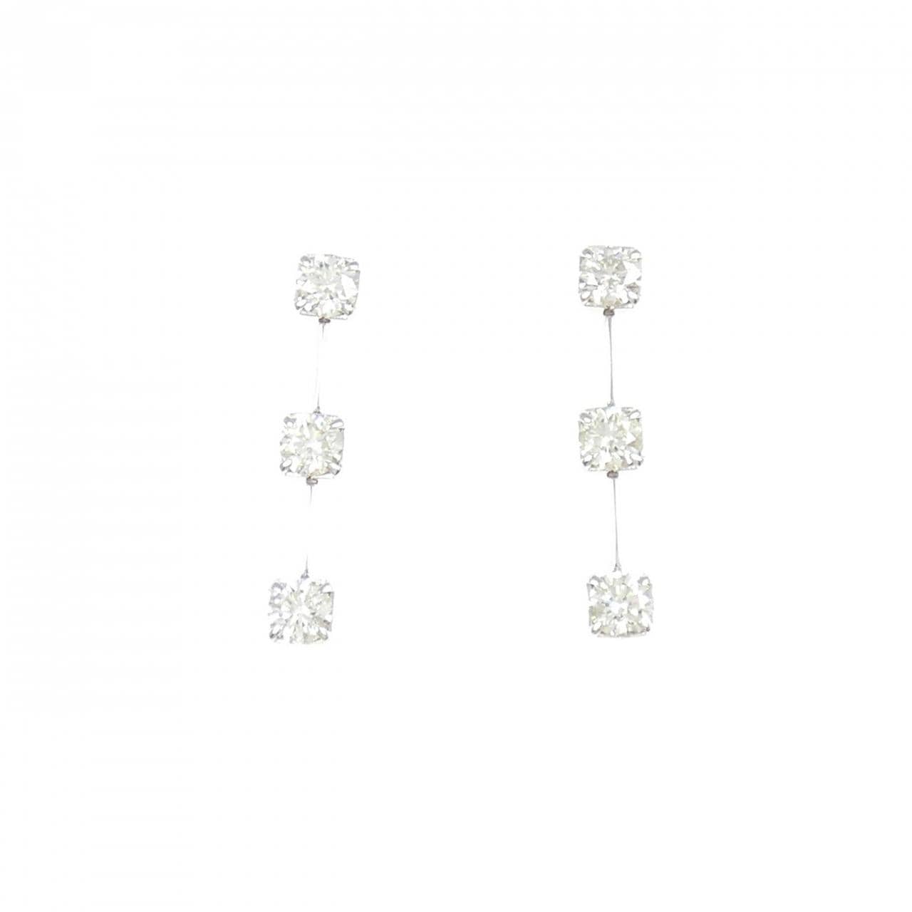 K18WG ダイヤモンド ピアス 0.833CT