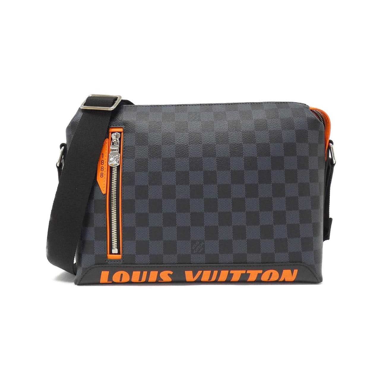 LOUIS VUITTON Damier 鈷藍色蕾絲 Discovery 郵差包 N40159 單肩包