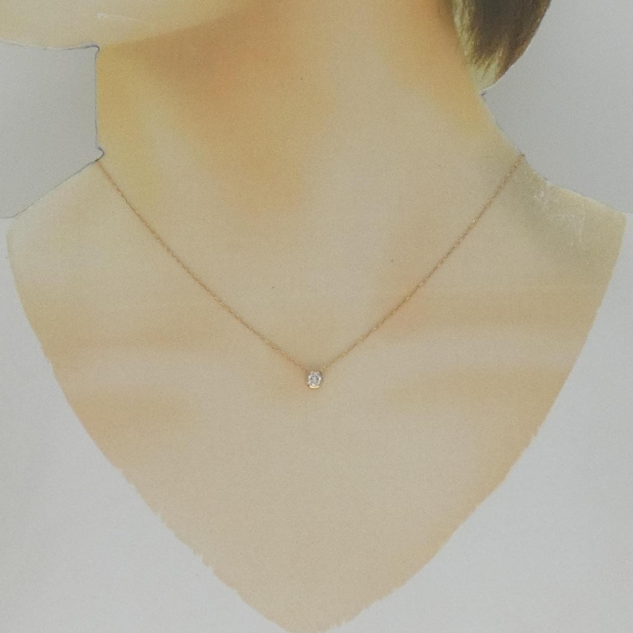 K18PG ダイヤモンド ネックレス 0.15CT