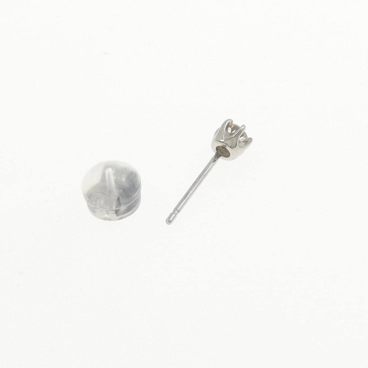 PT900 ソリティア ダイヤモンド ピアス 0.10CT 片耳