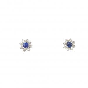 【新品】PT900 サファイヤ ピアス 0.16CT