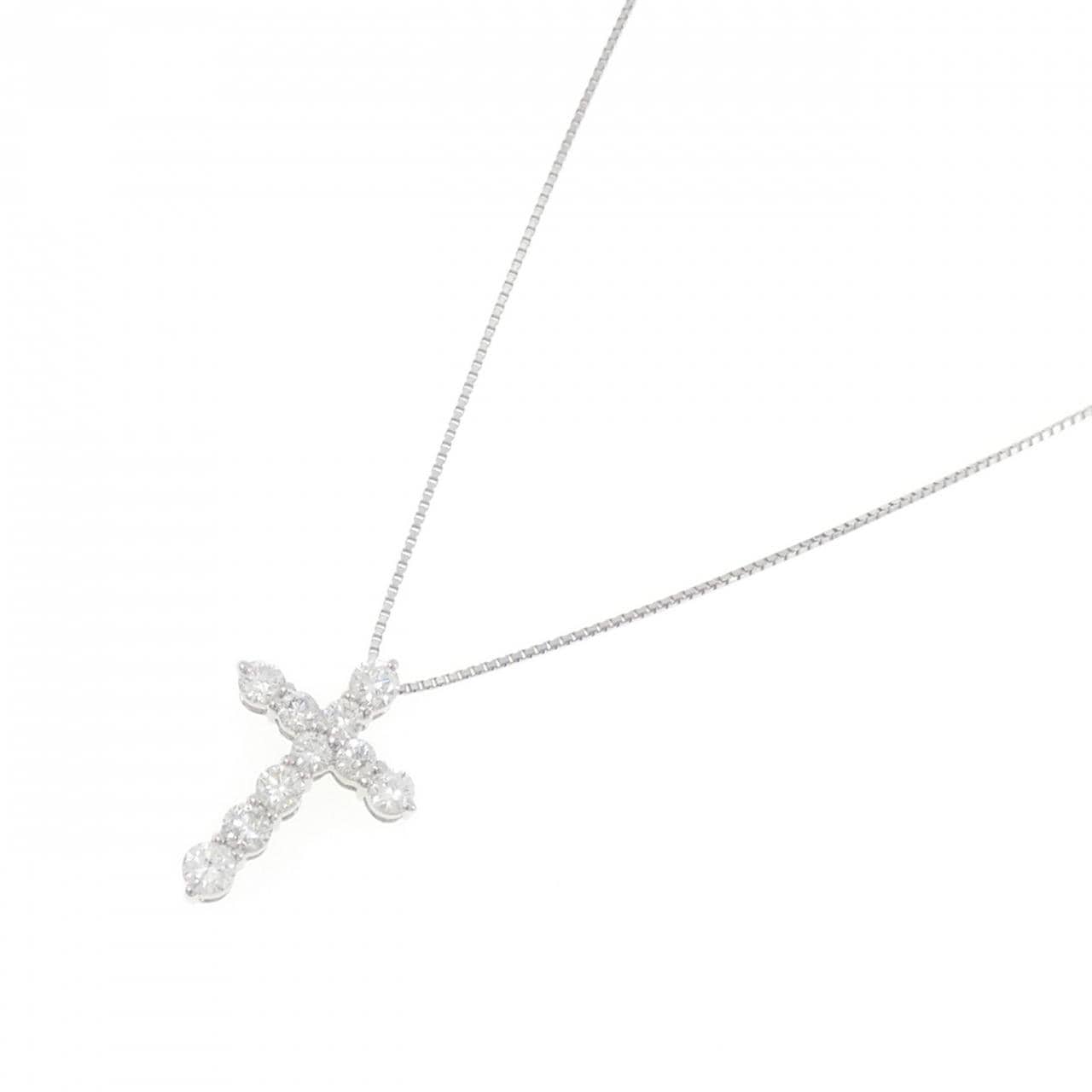 PT900/PT850 クロス ダイヤモンド ネックレス 1.00CT