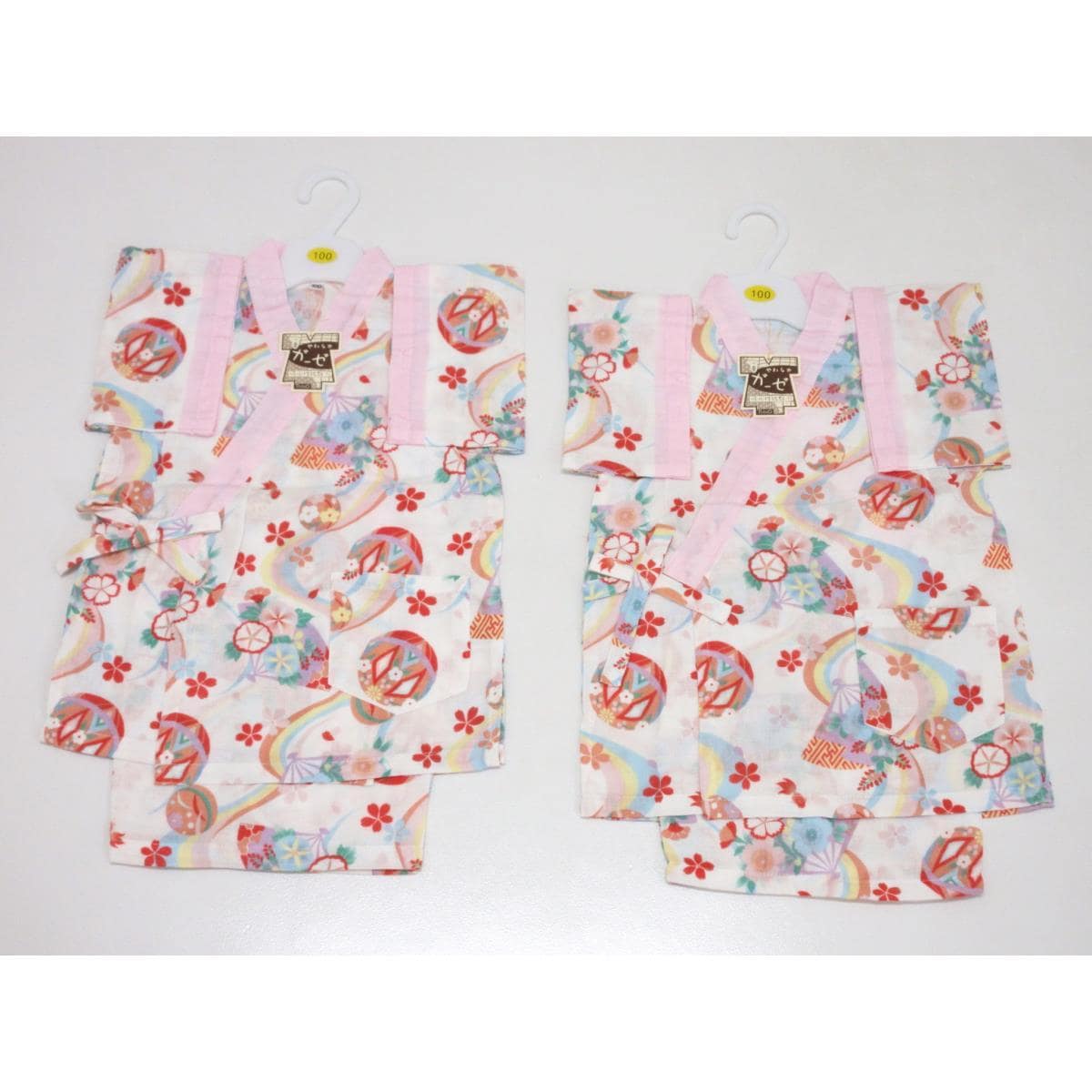 【未使用品】子供　ガーゼ甚平　２枚セット　１００ｃｍ