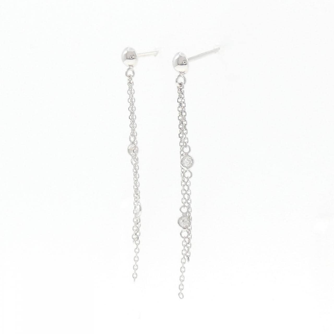 K18WG ダイヤモンド ピアス