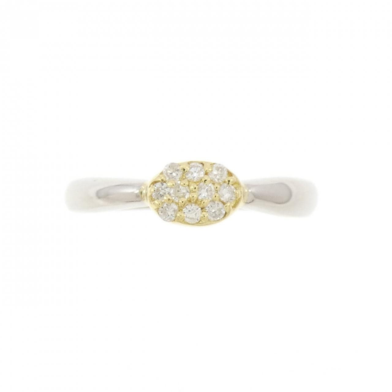 PT900/K18YG Diamond Ring 0.10CT