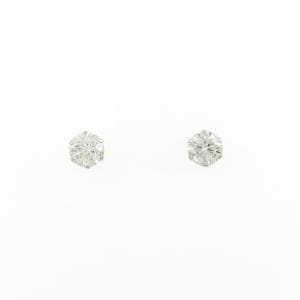 PT900 ソリティア ダイヤモンド ピアス 0.70CT