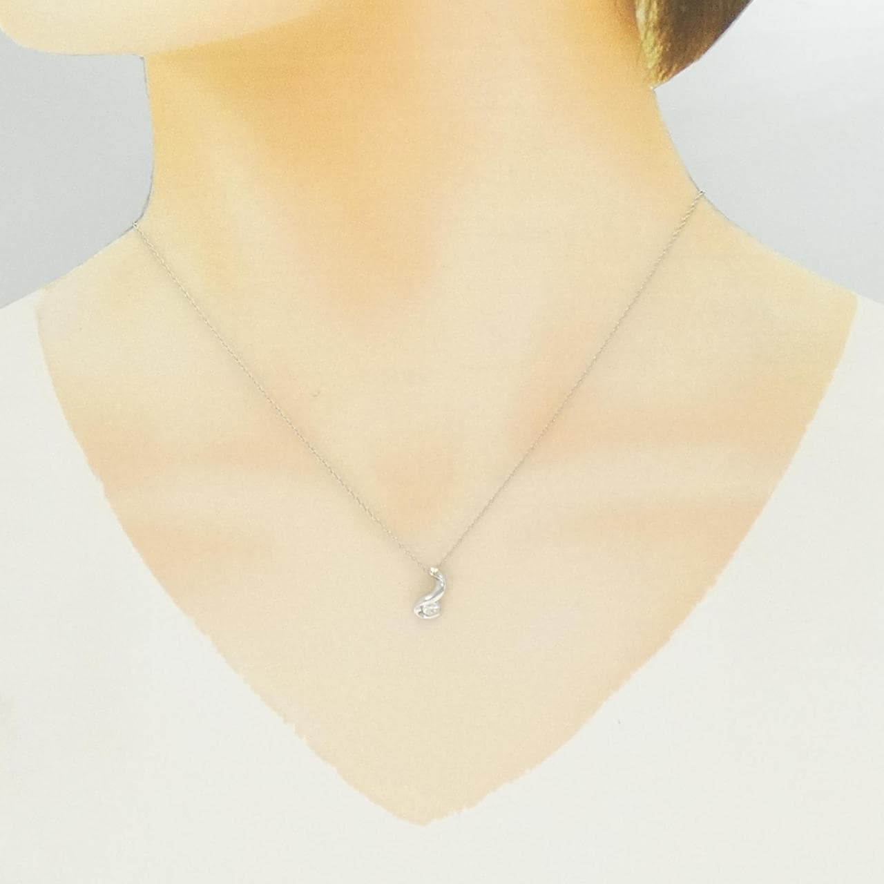 PT900/PT850 ダイヤモンド ネックレス 0.15CT