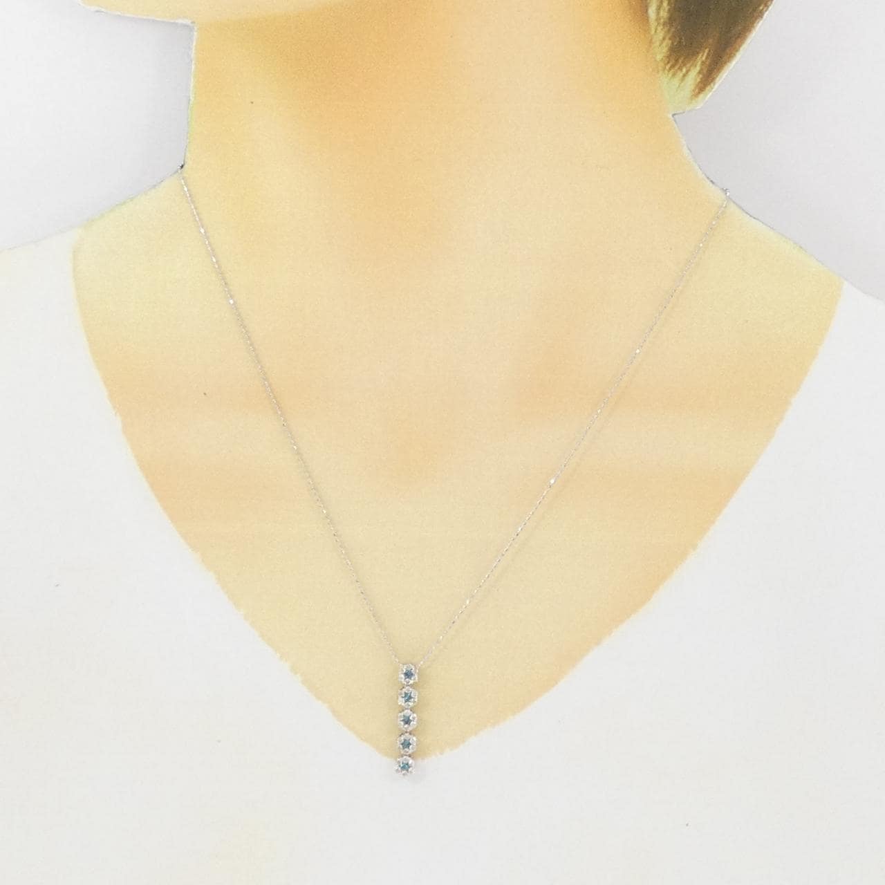 K18WG ダイヤモンド ネックレス 0.50CT