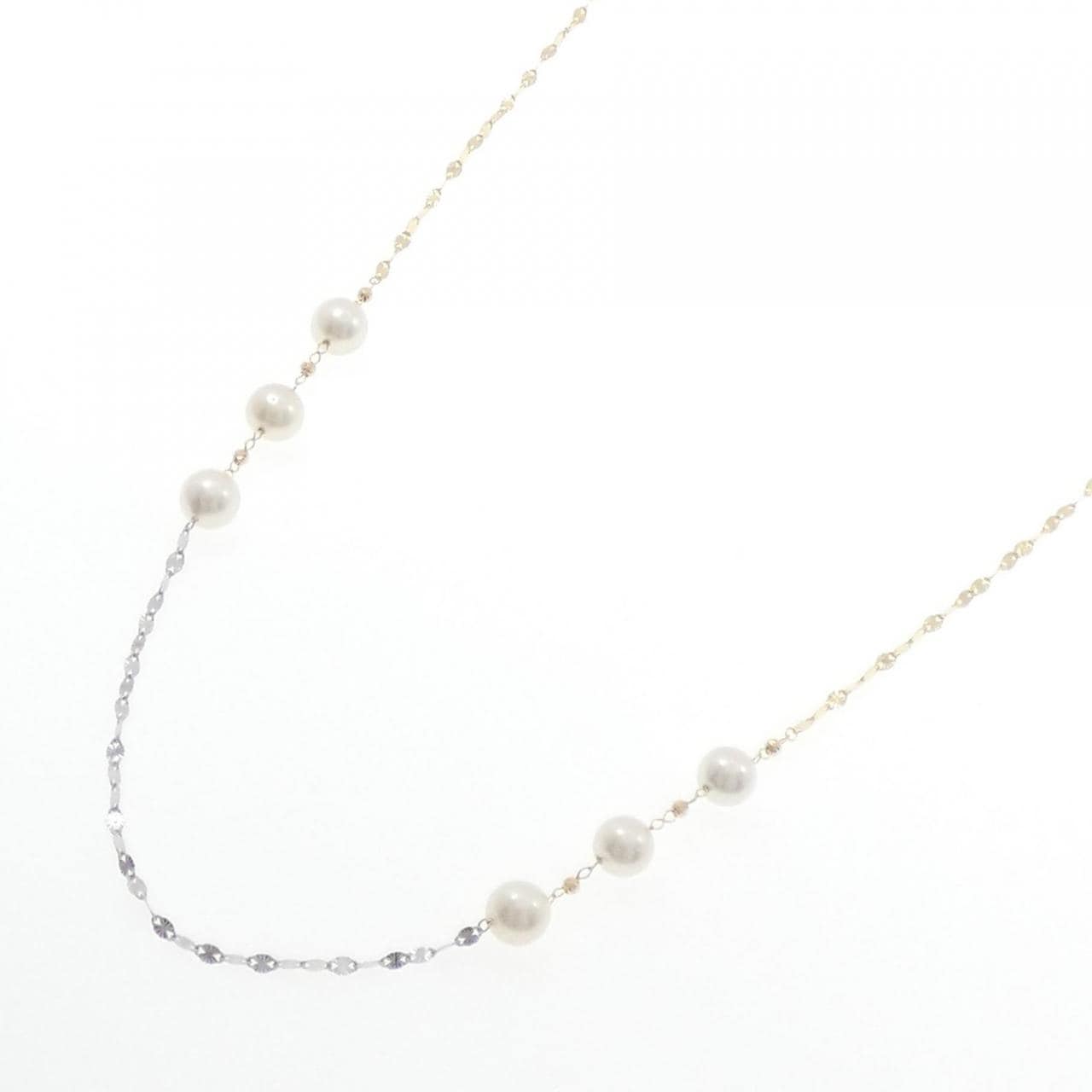 K18PG/PT/K18YG Akoya pearl necklace