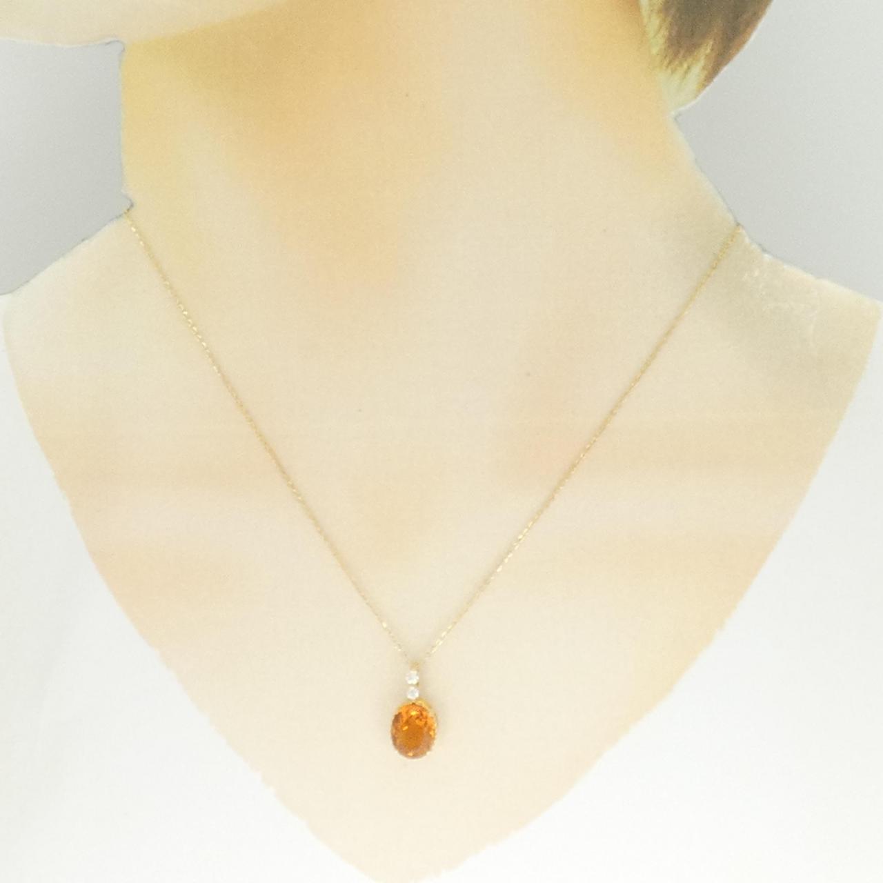 K18YG シトリン ネックレス 2.53CT
