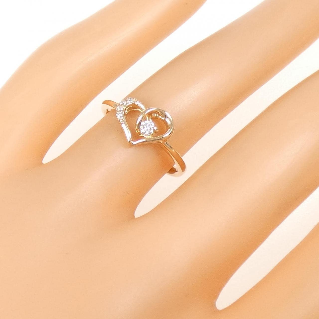 K18PG ダイヤモンド リング 0.08CT