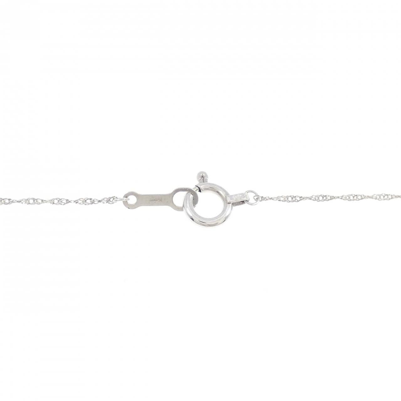 PT999/PT850 ソリティア ダイヤモンド ネックレス 0.4CT