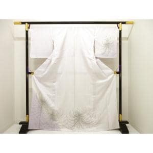 【新品】単衣　訪問着　銀彩加工　ボカシ染
