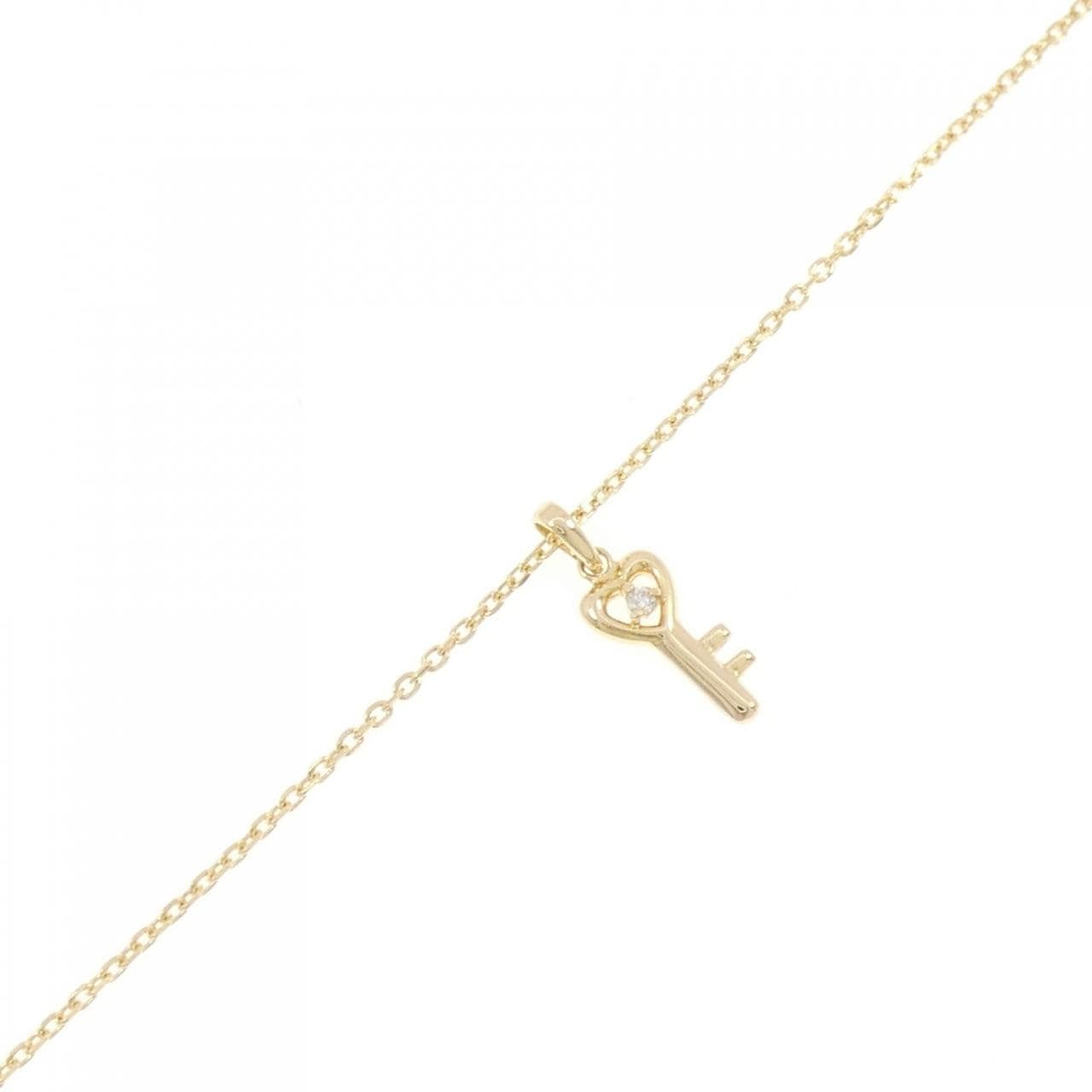 K18YG キー ダイヤモンド ブレスレット