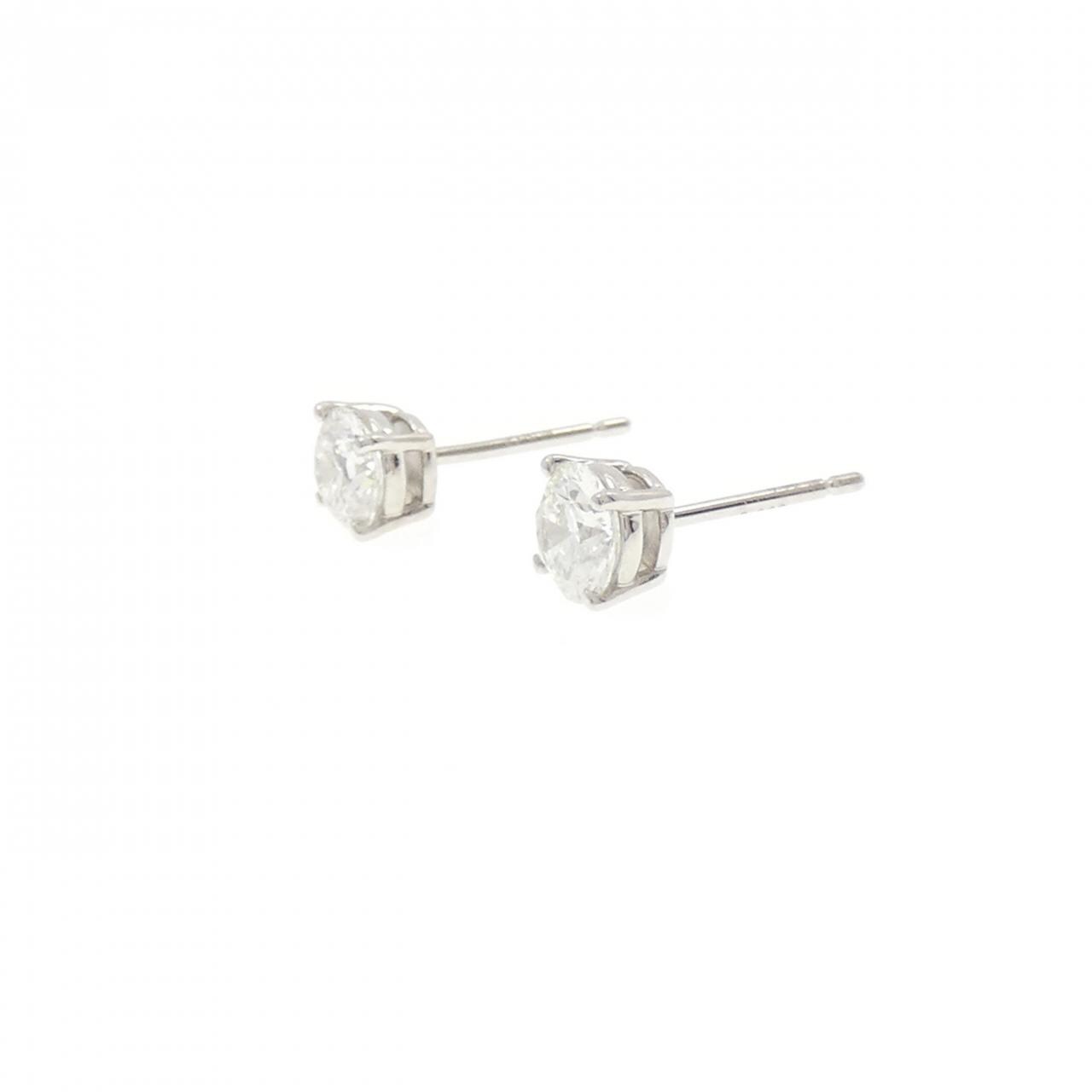 PT950/PT900 ダイヤモンド ピアス 0.503CT 0.511CT H SI2 3EXT