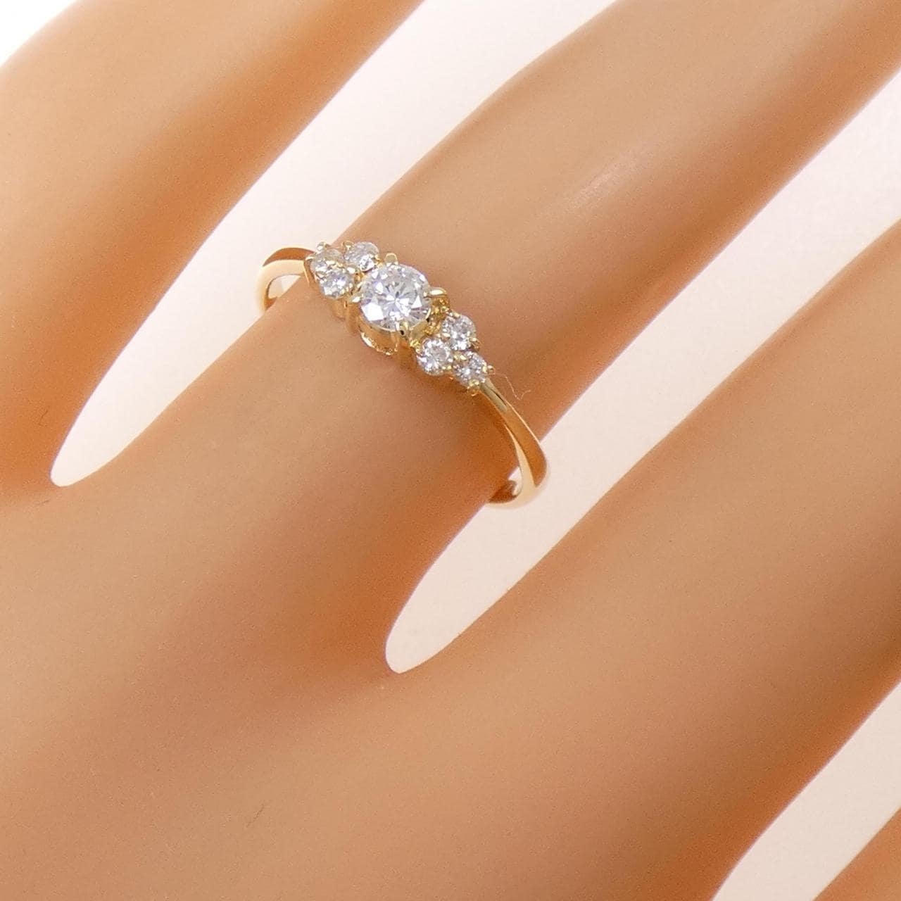 K18YG ダイヤモンド リング 0.12CT