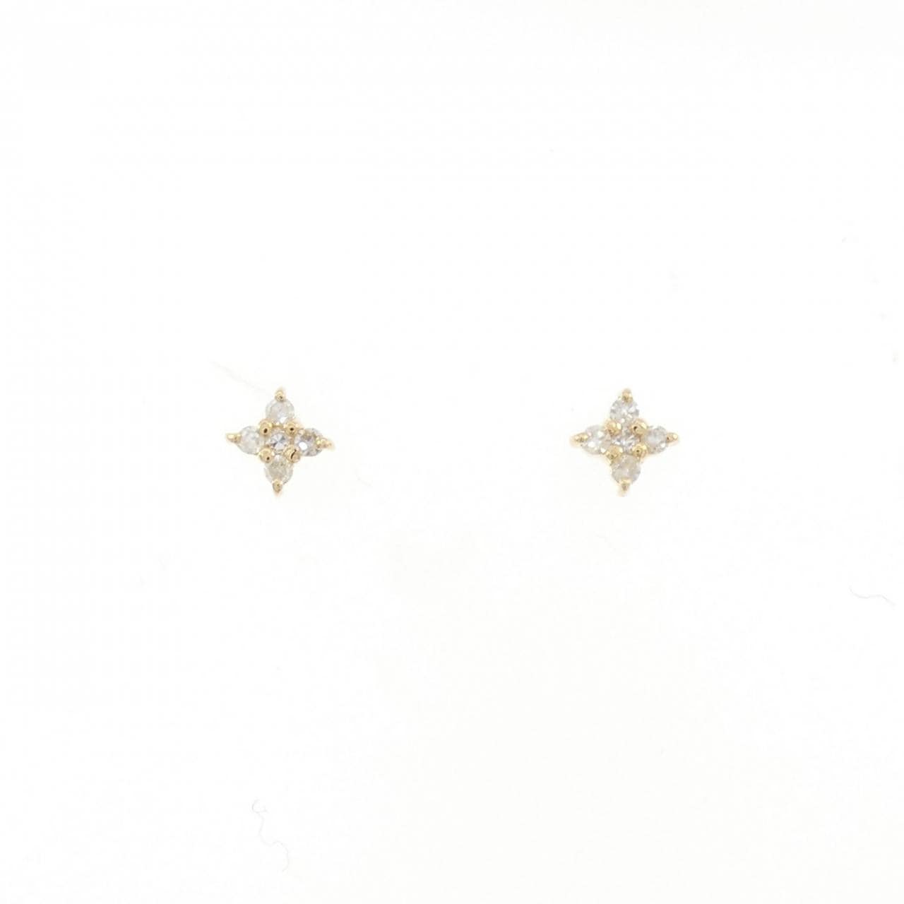 K18YG ダイヤモンド ピアス 0.10CT