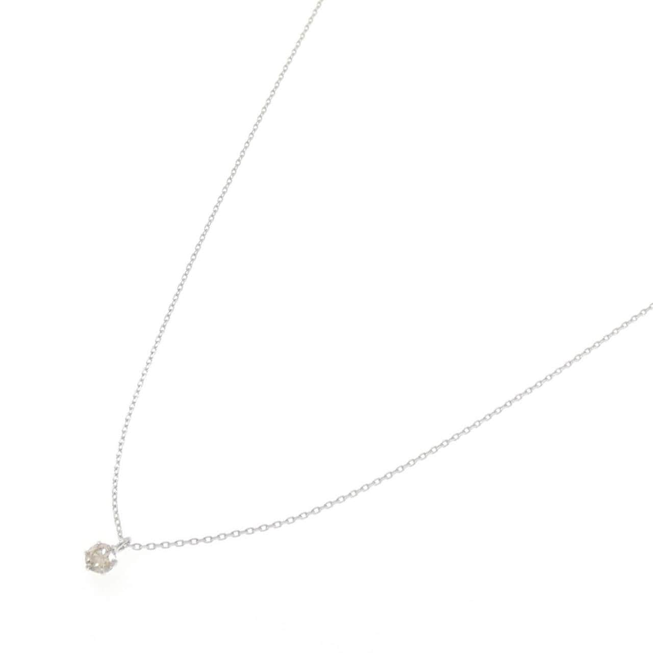 PT900/PT850 ソリティア ダイヤモンド ネックレス 0.10CT