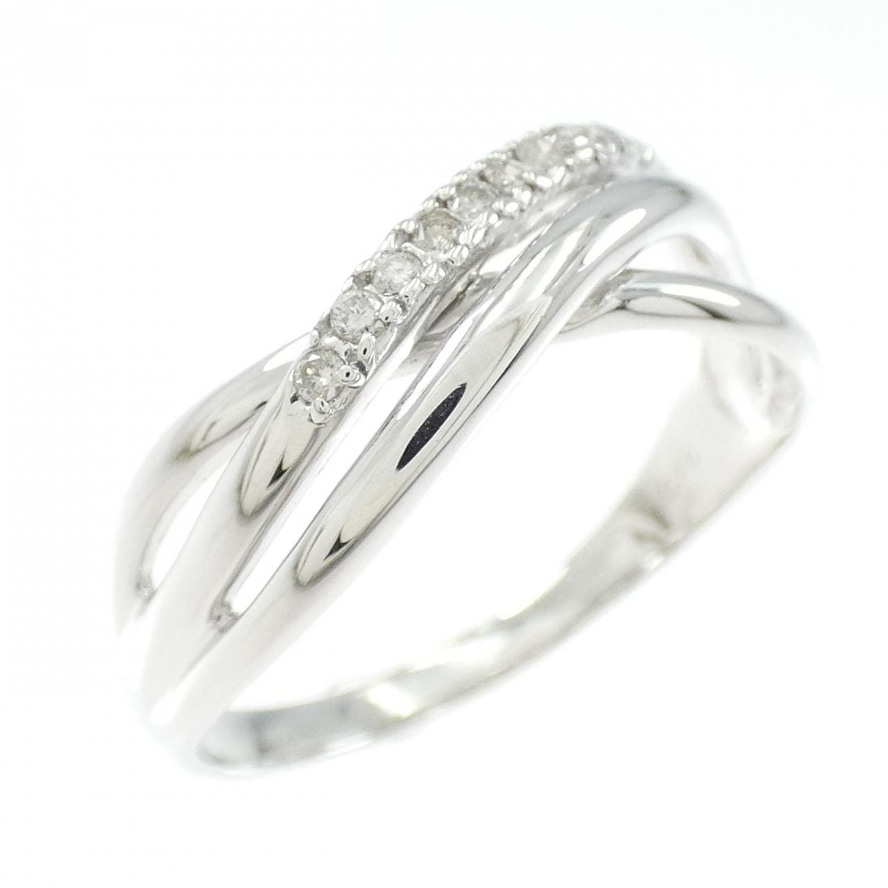 K14WG ダイヤモンド リング 0.10CT