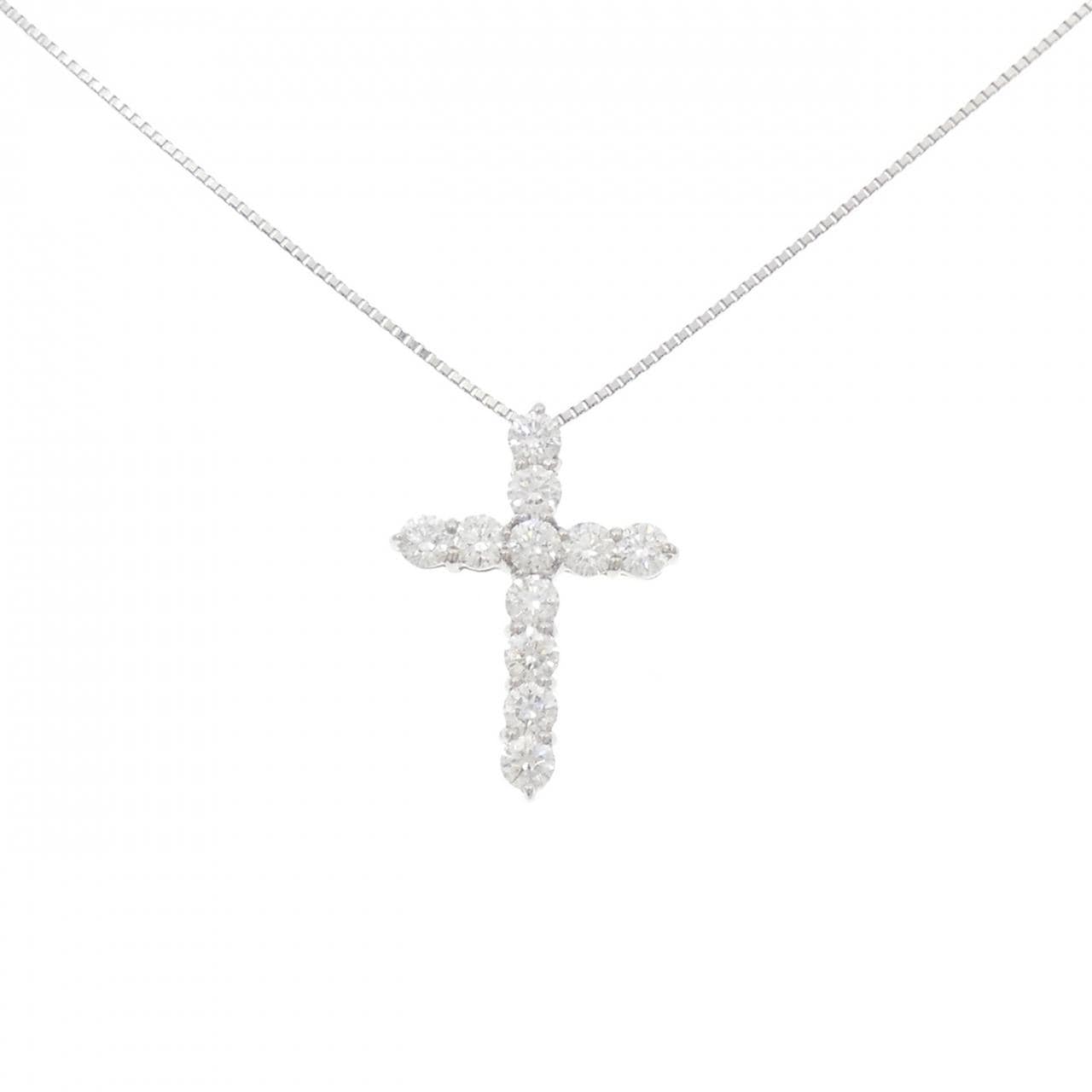 PT900/PT850 クロス ダイヤモンド ネックレス 1.04CT