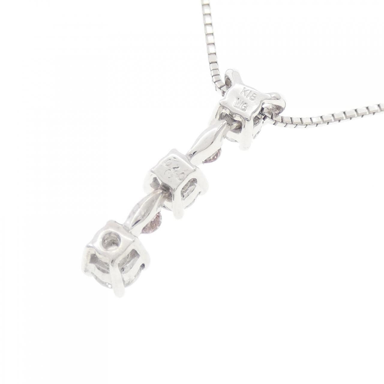 K18WG ダイヤモンド ネックレス 0.40CT