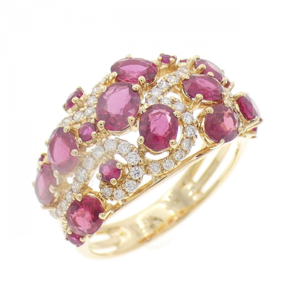 K18YG ルビー リング 2.63CT