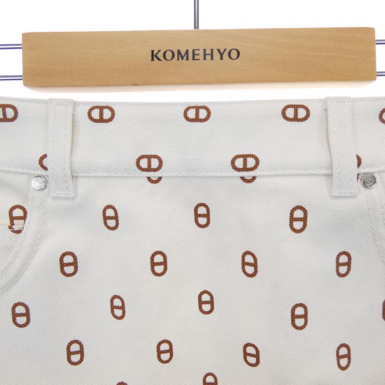 エルメス HERMES シェーヌ･ダンクル カルトゥッシュ クルー･ド･セル 4E0315D3 スカート