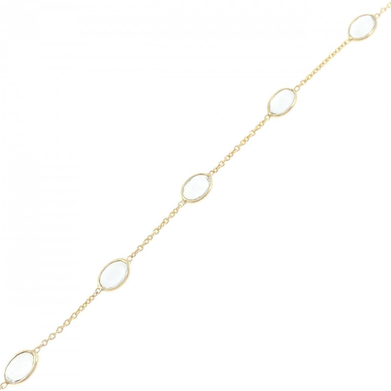 750YG アクアマリン ブレスレット