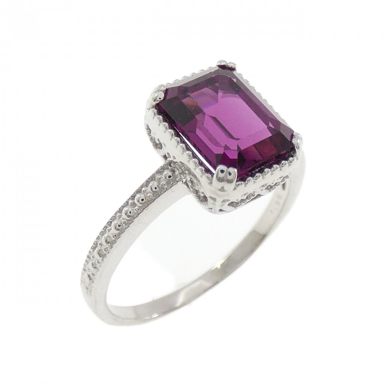 K18WG ガーネット リング 1.50CT
