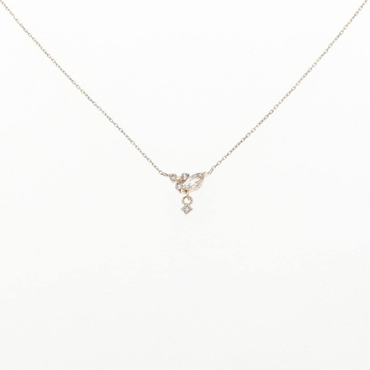 K10YG ホワイトトパーズ ネックレス