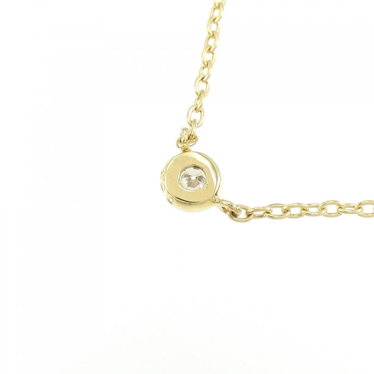 K18YG Solitaire Diamond Necklace 0.03CT