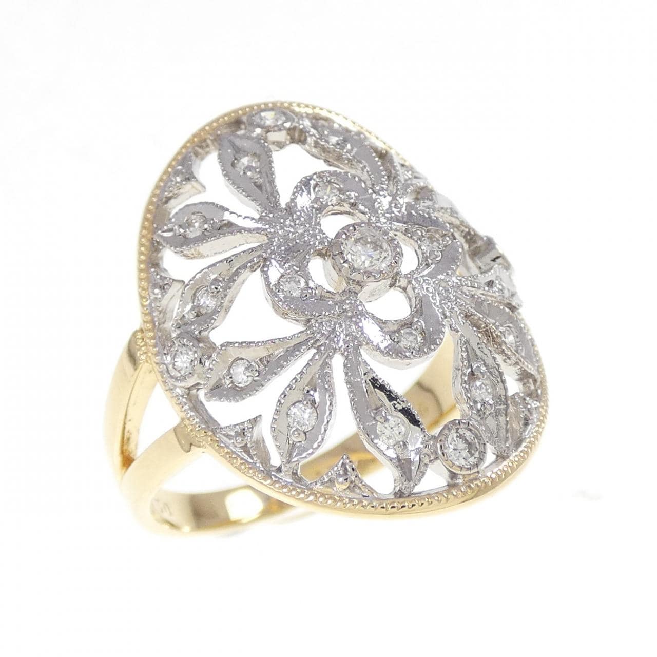 750YG/750WG ダイヤモンド リング 0.16CT