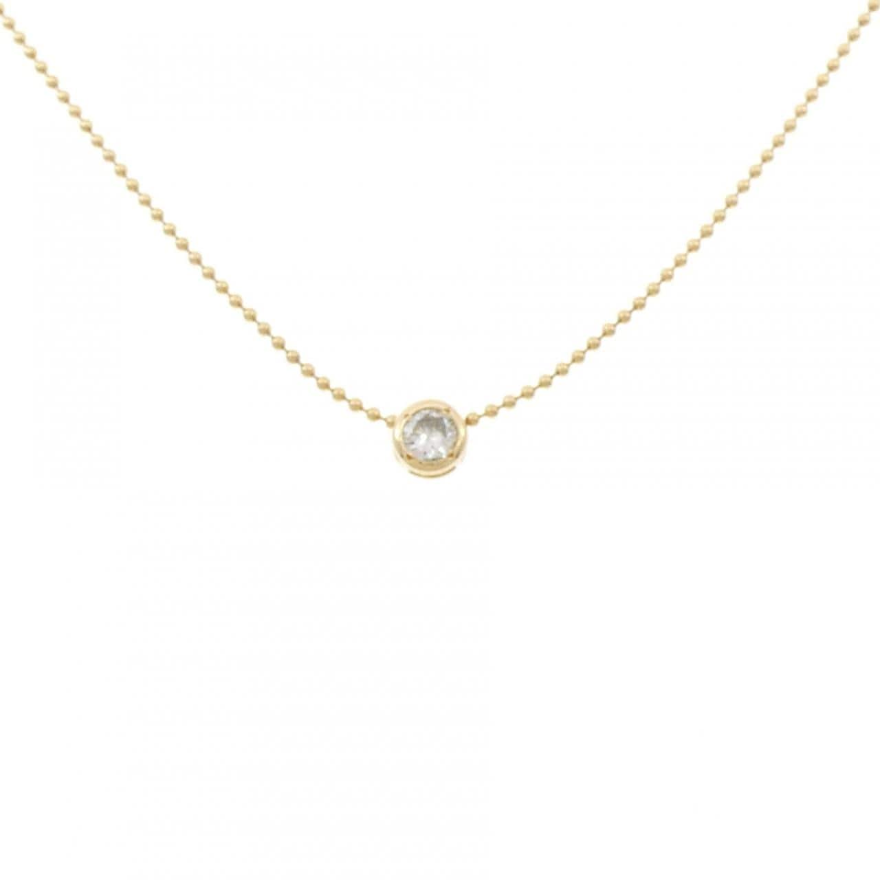 K18YG ソリティア ダイヤモンド ネックレス 0.20CT