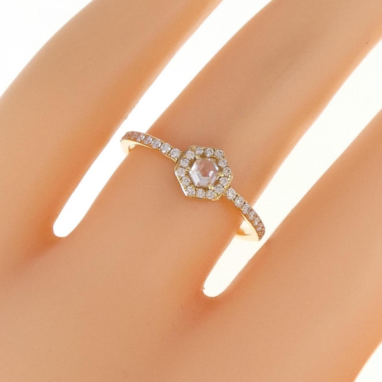 【新品】K18YG ダイヤモンド リング 0.18CT