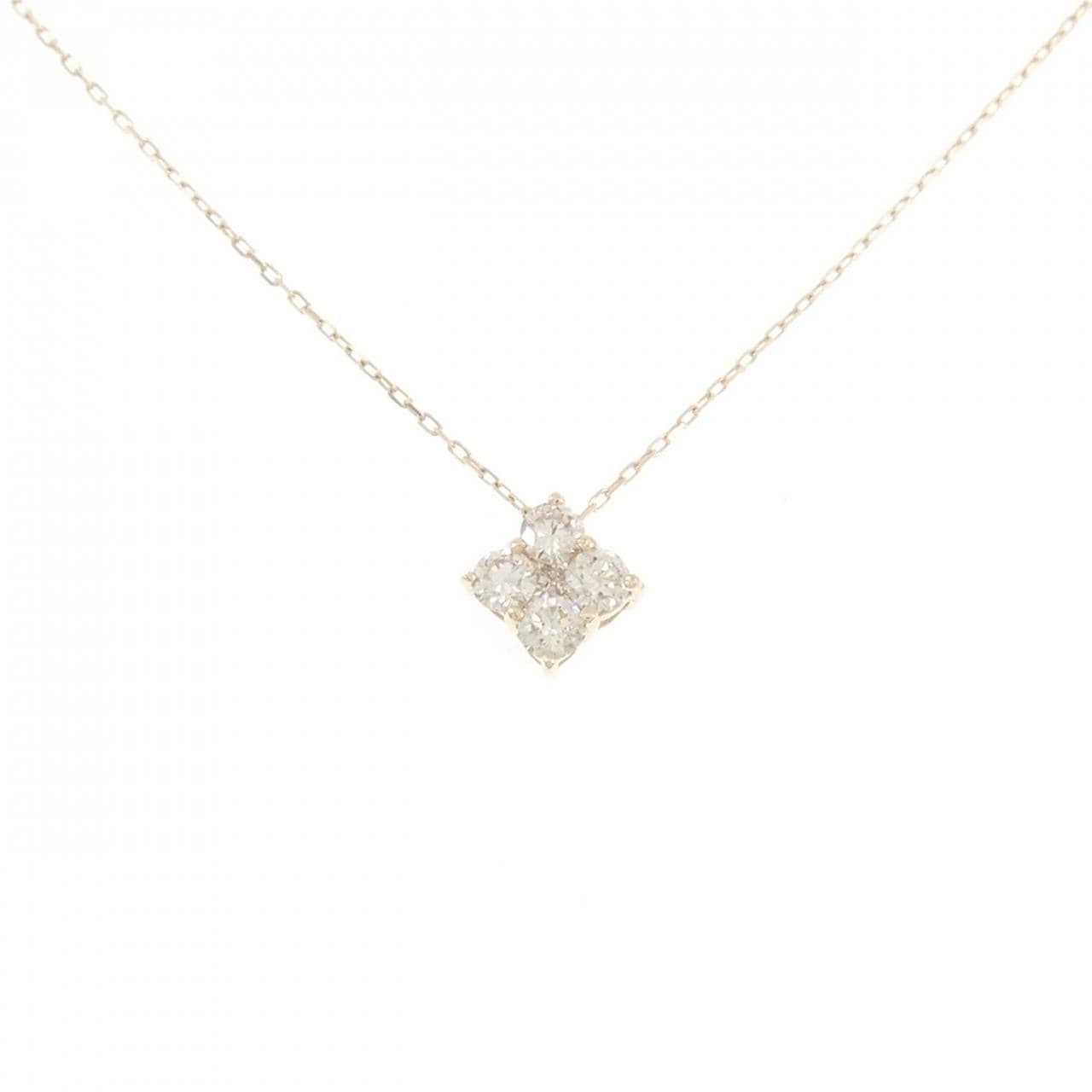 【新品】K10YG ダイヤモンド ネックレス 0.20CT